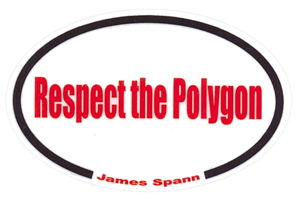 Respect the Polygon Sticker 1024